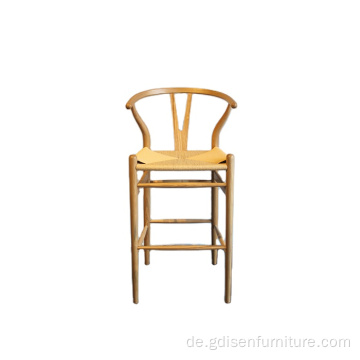 Moderner Asche Massivholz Wishbone Barhocker